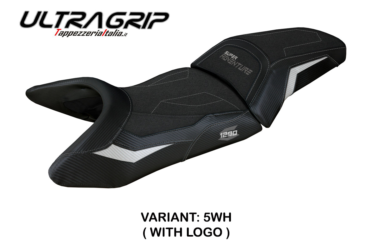 KTM 1290 Super Adventure S 2021-2024 Seat Cover Tappezzeria Italia Ultragrip in White