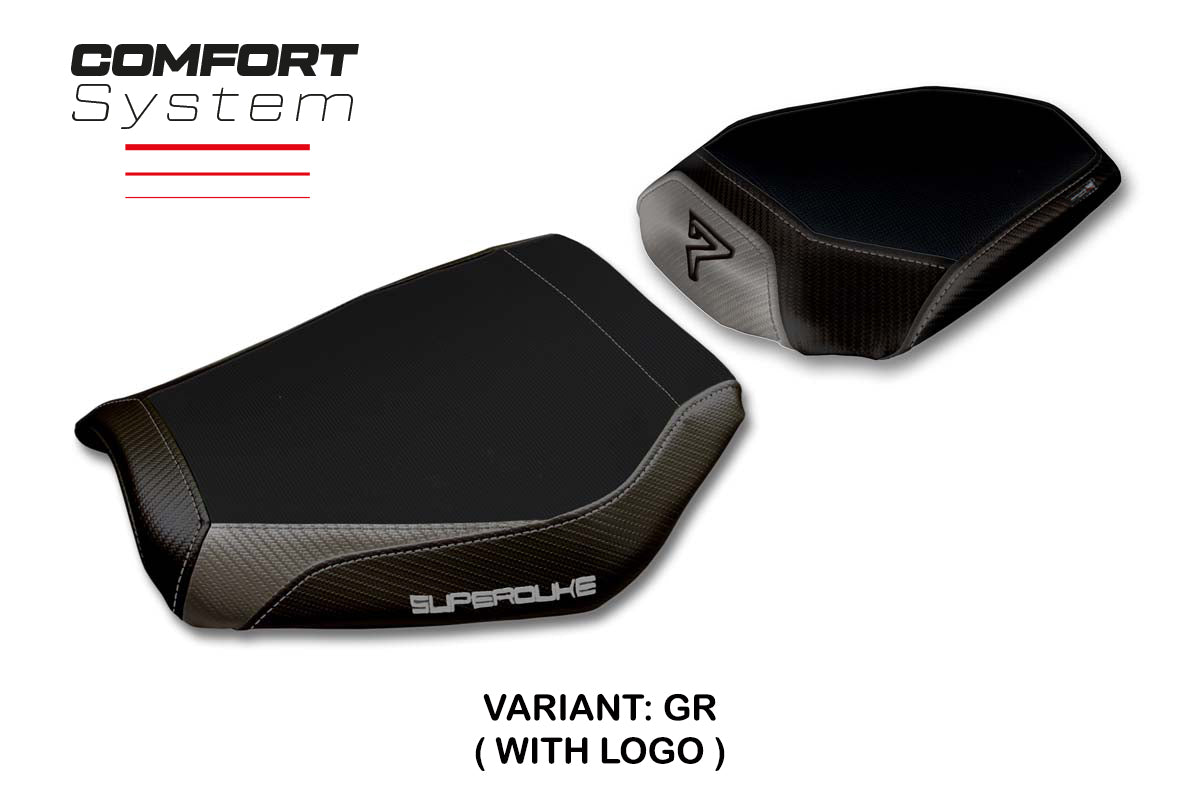 KTM 1390 Super Duke R 2024-2025 Seat Cover Tappezzeria Italia Comfort in Grey and Black