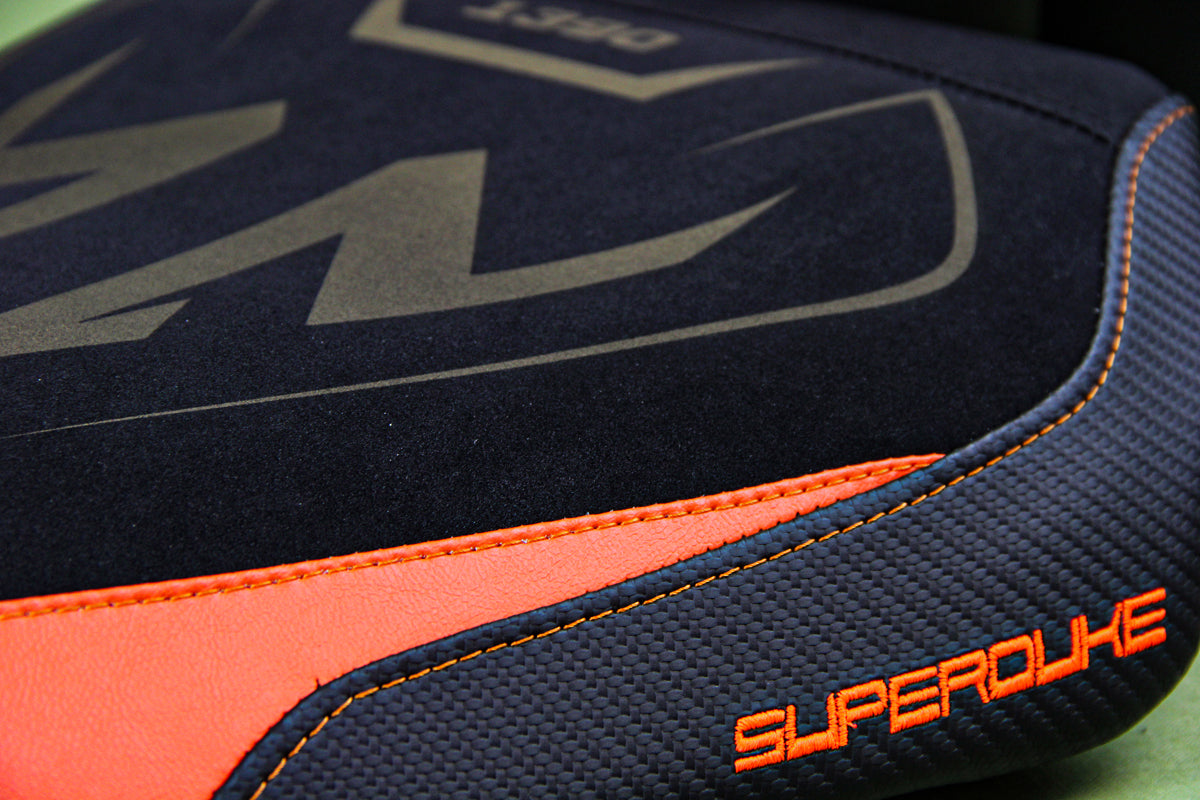 KTM 1390 Super Duke R 2024-2025 Seat Cover Tappezzeria Italia Special Ed. Comfort in Orange and Black