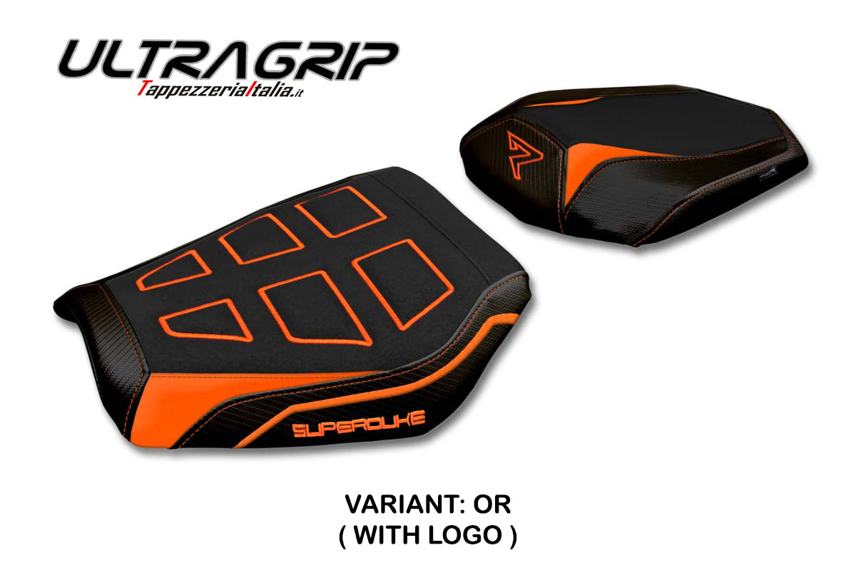 KTM 1390 Super Duke R 2024-2025 Seat Cover Tappezzeria Italia Ultragrip in Orange Black
