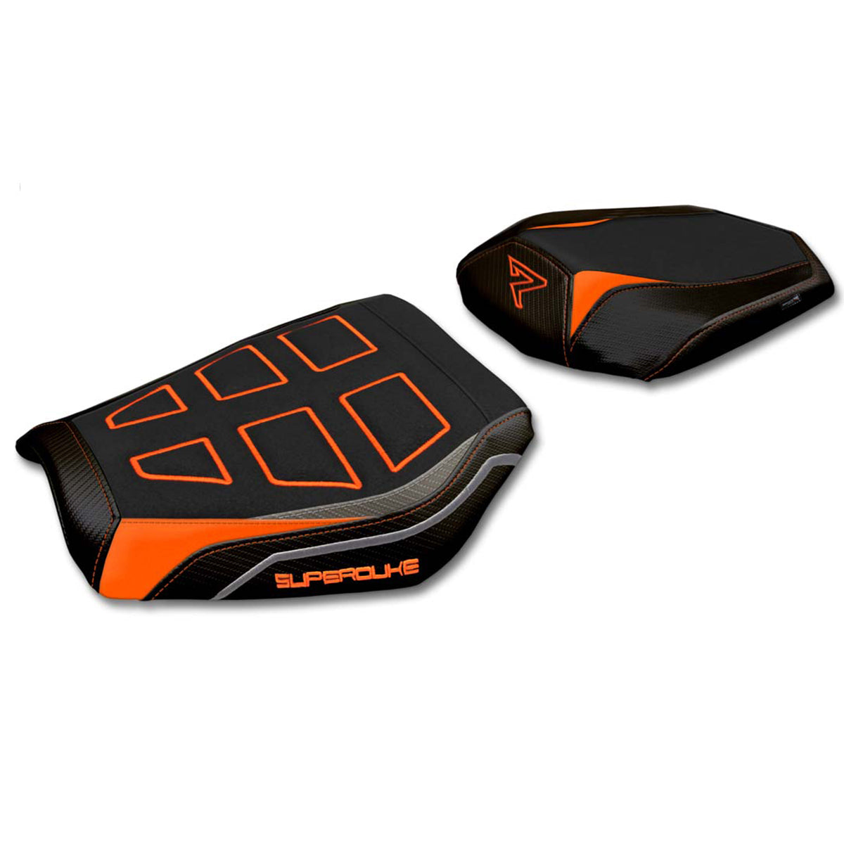 KTM 1390 Super Duke R 2024-2025 Seat Cover Tappezzeria Italia Ultragrip in Orange Grey and Black