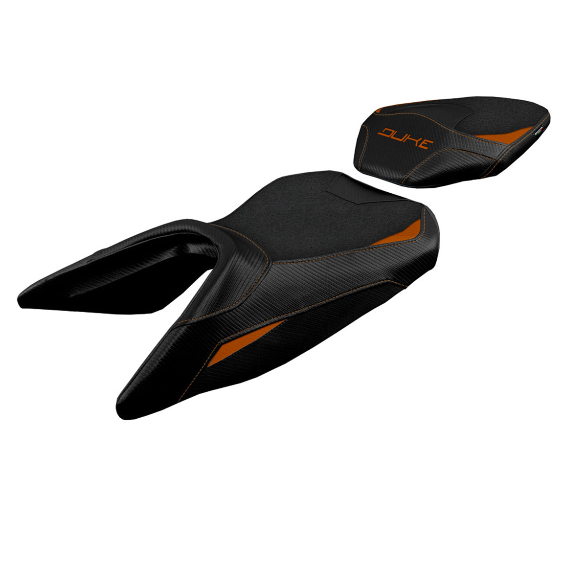 KTM 250 Duke 2017-2023 Seat Cover Tappezzeria Italia Ultragrip in Orange and Black