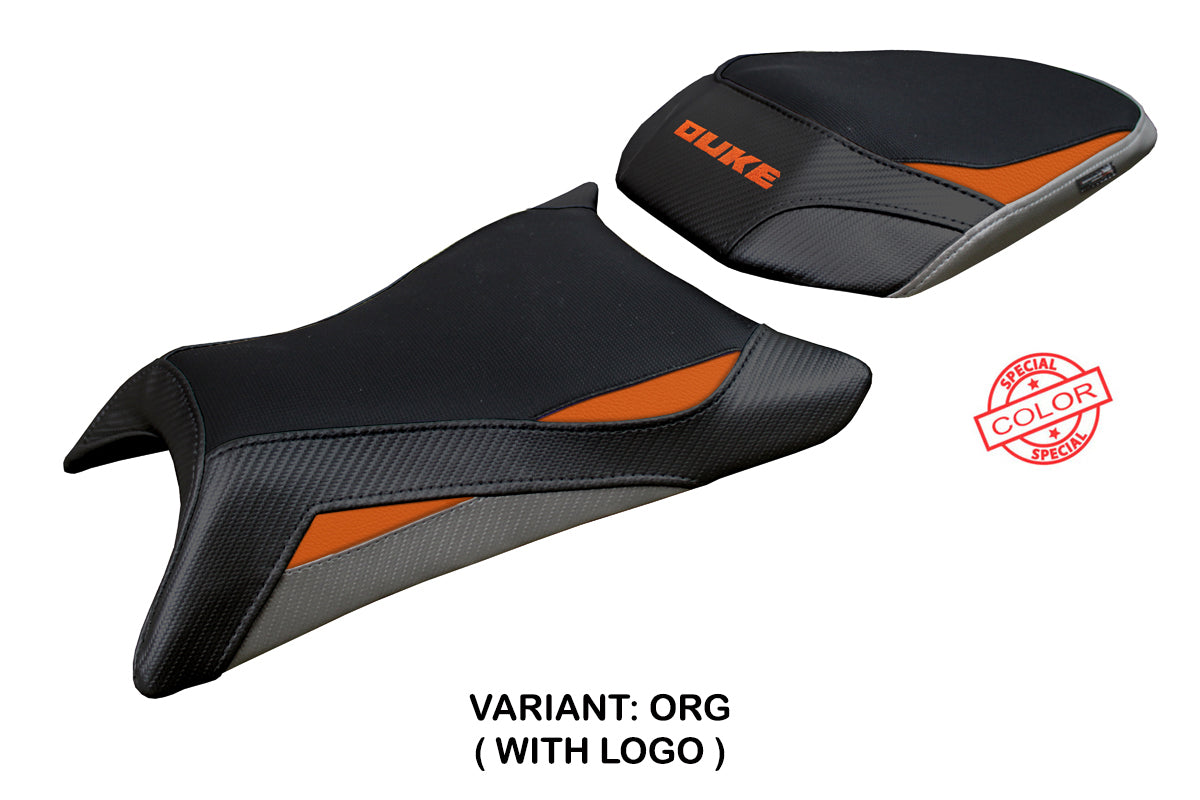 KTM 390 Duke 2024 2025 Seat Cover Tappezzeria Black Orange Grey
