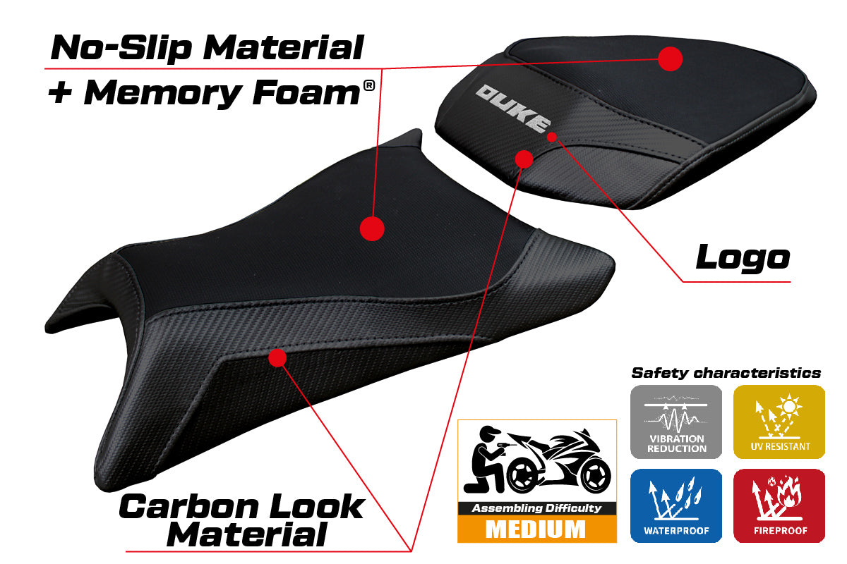 KTM 390 Duke 2024 2025 Seat Cover Tappezzeria Comfort Black