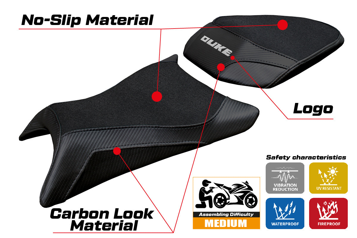 KTM 390 Duke 2024 2025 Seat Cover Tappezzeria Ultragrip Black