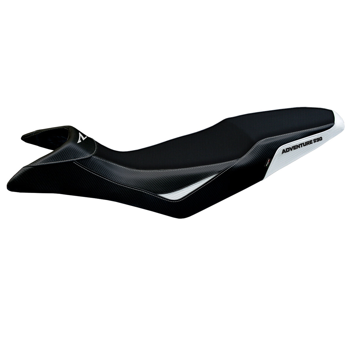 KTM 890 Adventure R 2021-2025 Seat Cover Tappezzeria Italia in White and Black