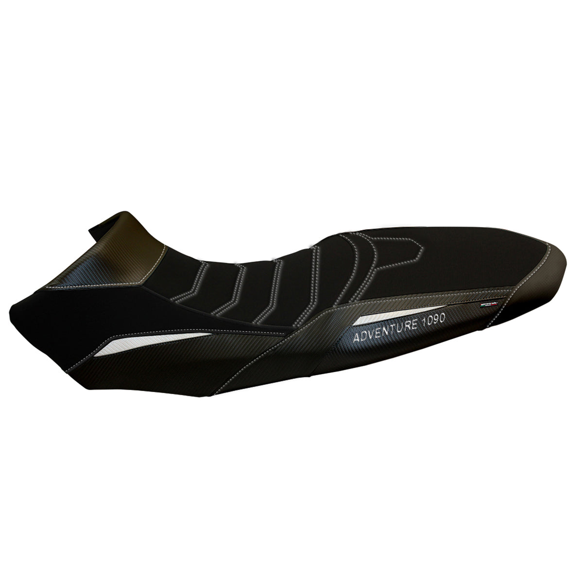 KTM 1090 Adventure R 2017-2019 Seat Cover Tappezzeria Italia Comfort in Black and White