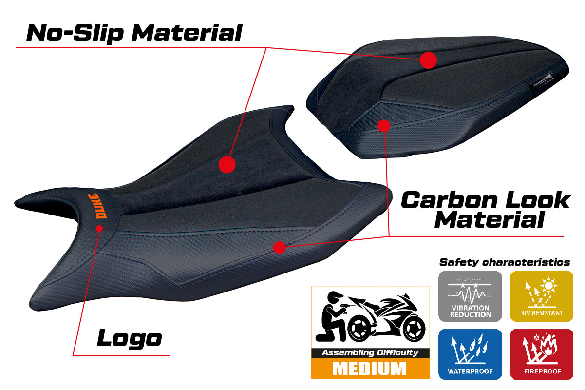 KTM 990 Duke 2024-2025 Seat Cover Tappezzeria Italia Ultragrip in Black