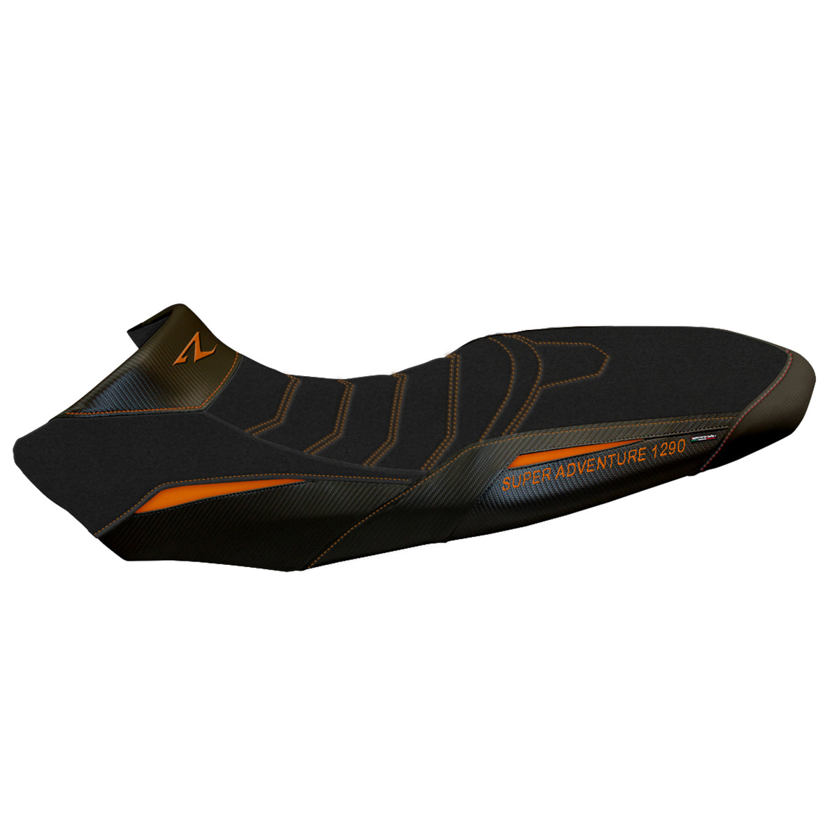 KTM 1290 Super Adventure R 2017-2020 Seat Cover Tappezzeria Italia Ultragrip in Black and Orange