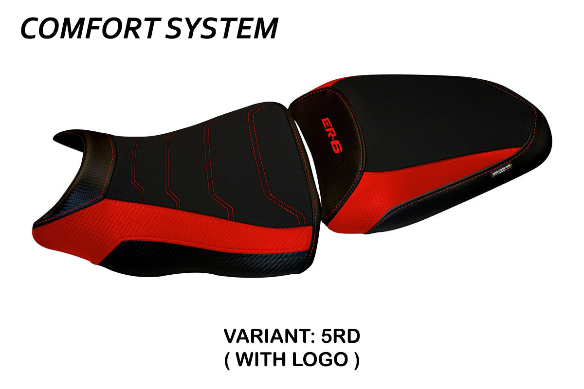 Kawasaki ER-6N ER-6F 2012-2016 Seat Cover Tappezzeria Italia Comfort in Red