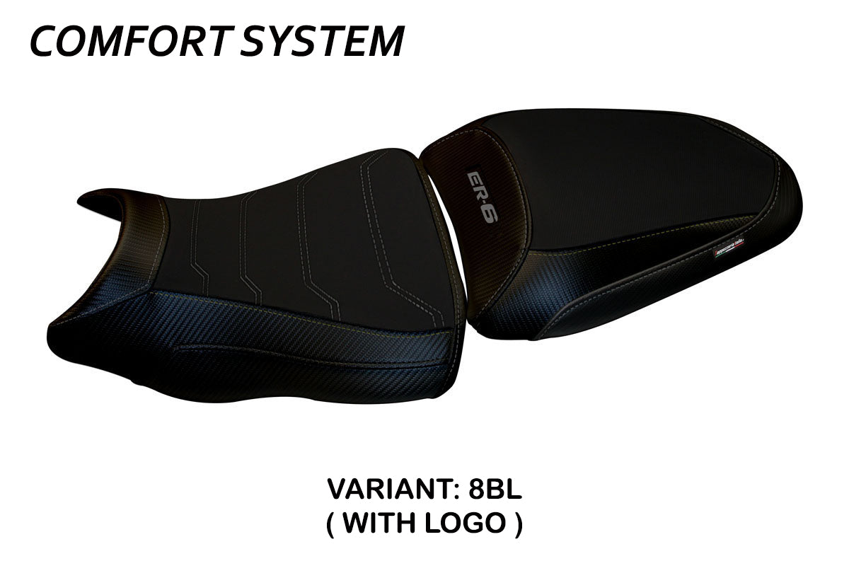 Kawasaki ER-6N ER-6F 2012-2016 Seat Cover Tappezzeria Italia Comfort in Black