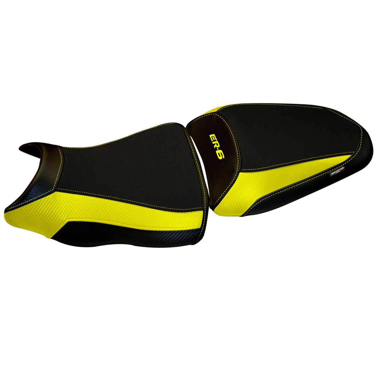 Kawasaki ER-6N ER-6F 2012-2016 Seat Cover Tappezzeria Italia in Yellow and Black