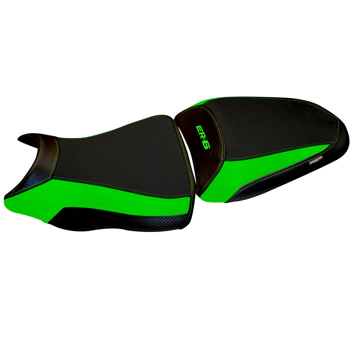 Kawasaki ER-6N ER-6F 2012-2016 Seat Cover Tappezzeria Italia in Green and Black