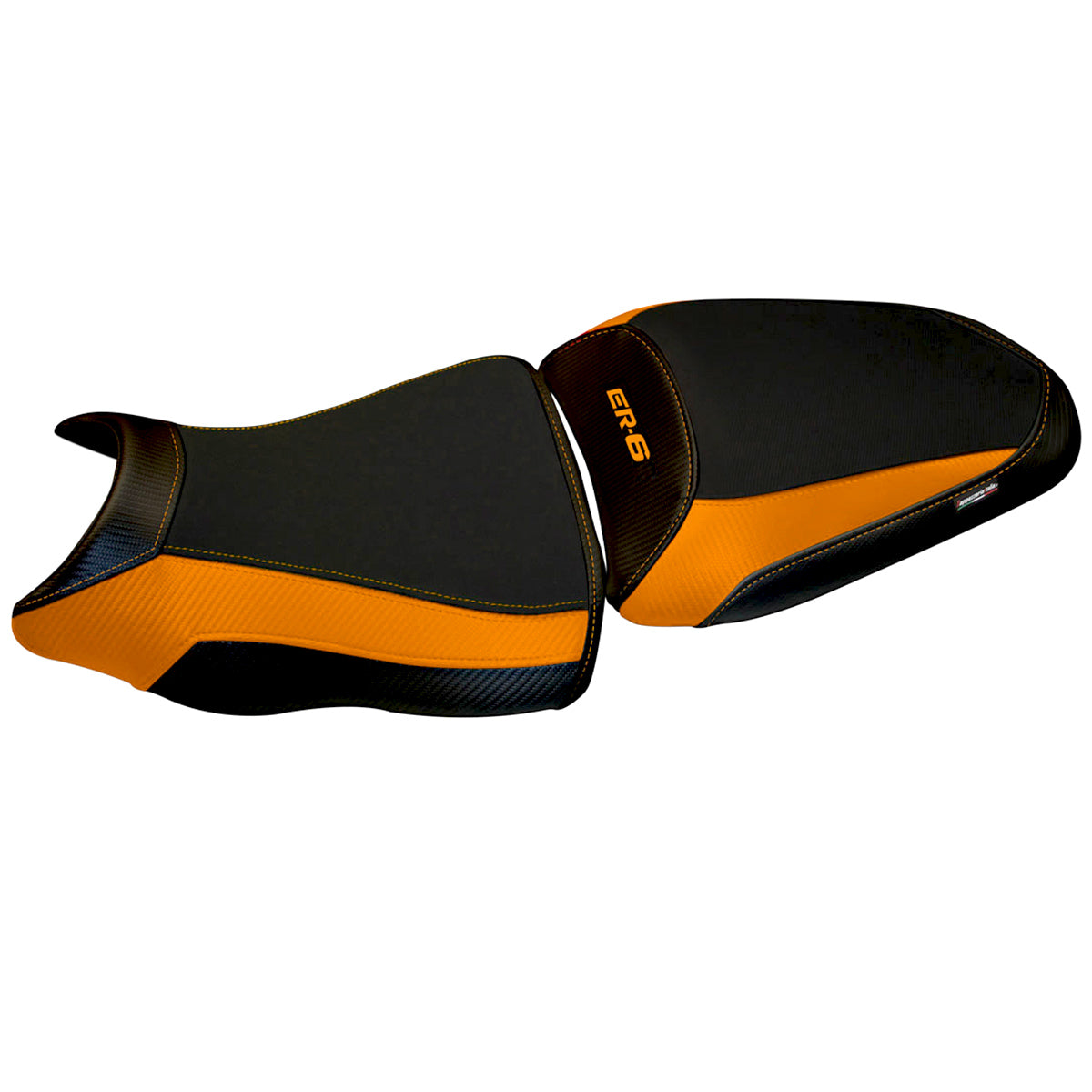 Kawasaki ER-6N ER-6F 2012-2016 Seat Cover Tappezzeria Italia in Orange and Black