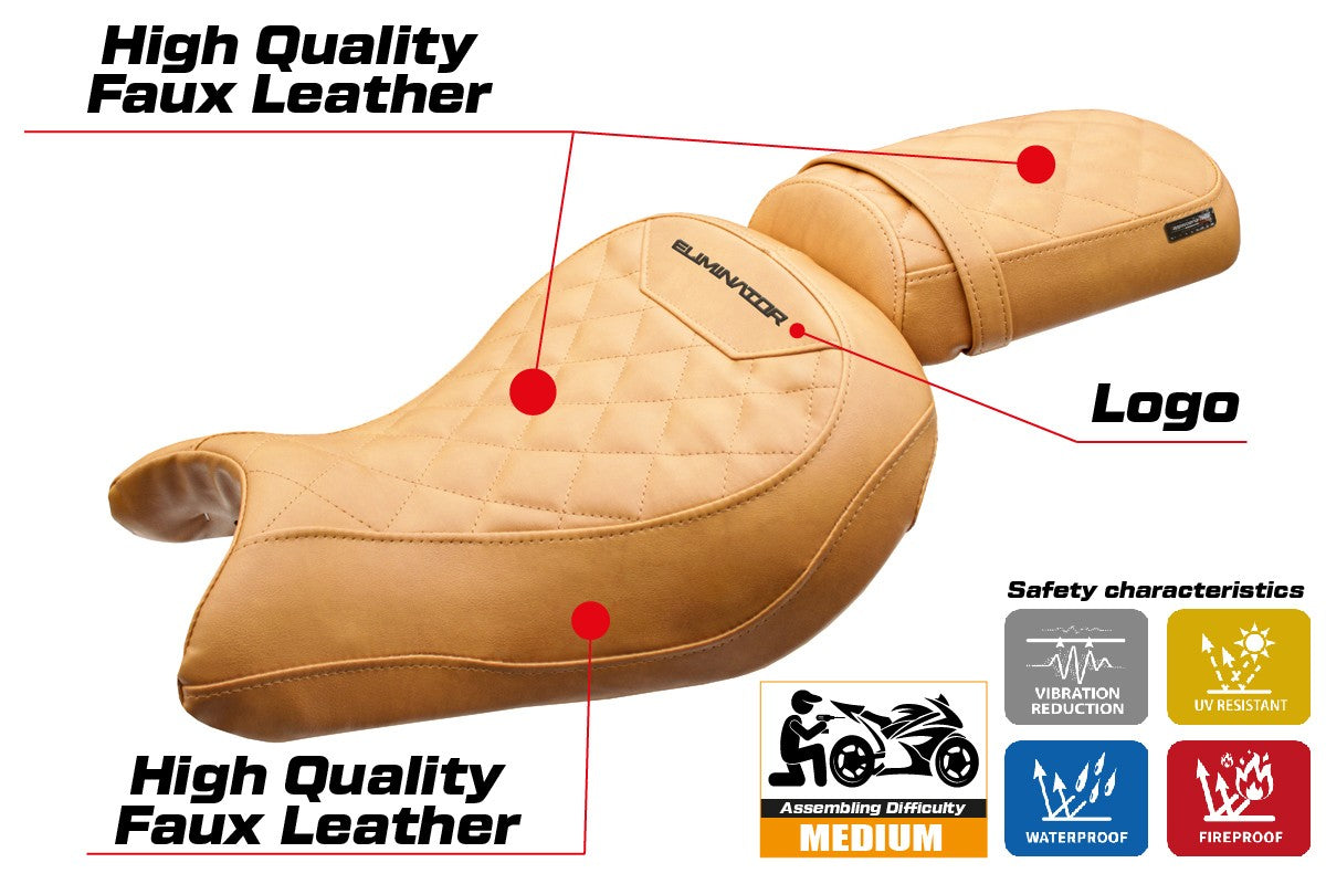 Kawasaki Eliminator 500 2024-2025 Seat Cover Tappezzeria Camel