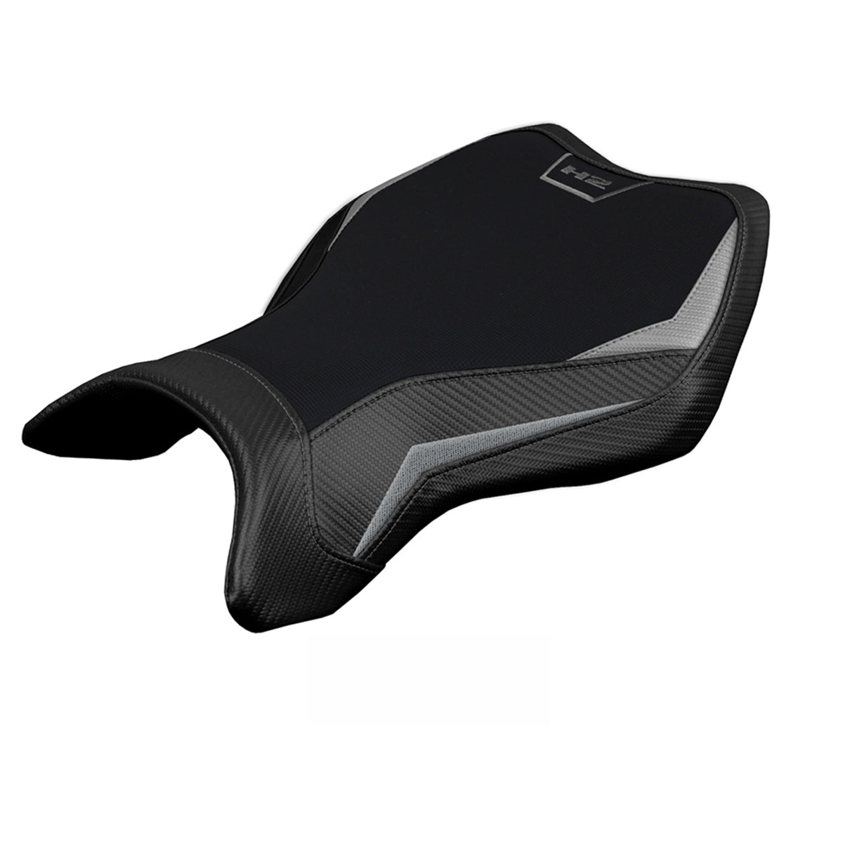 Kawasaki Ninja H2 H2R 2015-2025 Seat Cover Tappezzeria Italia in Silver and Black