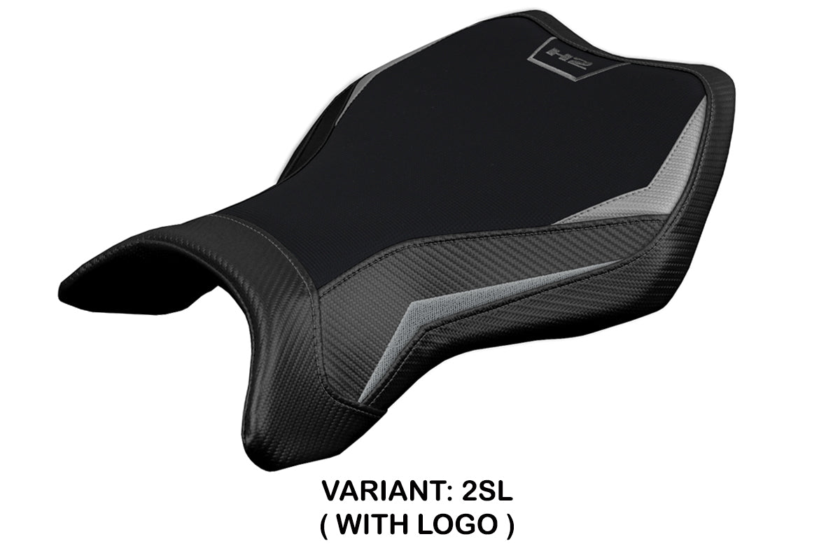 Kawasaki Ninja H2 H2R 2015-2025 Seat Cover Tappezzeria Italia in Silver and Black