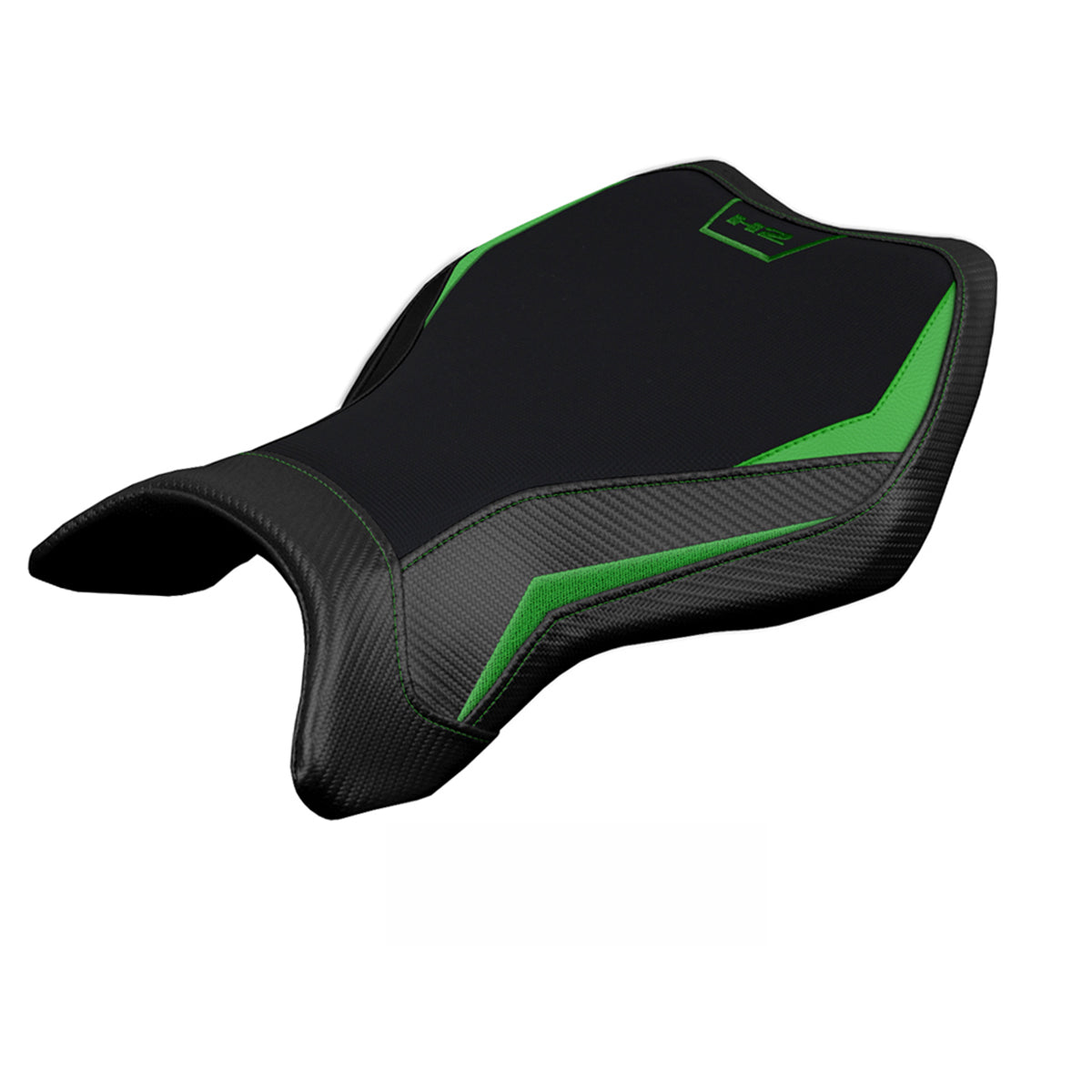 Kawasaki Ninja H2 H2R 2015-2025 Seat Cover Tappezzeria Italia in Green and Black