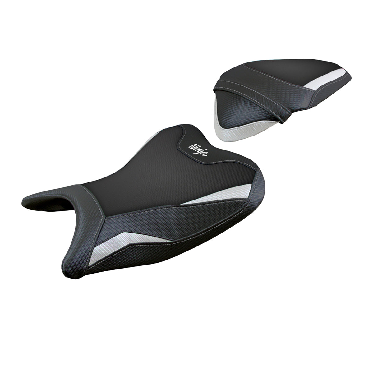 Kawasaki Ninja 250 2018 2019 Seat Cover Tappezzeria Italia in White and Black
