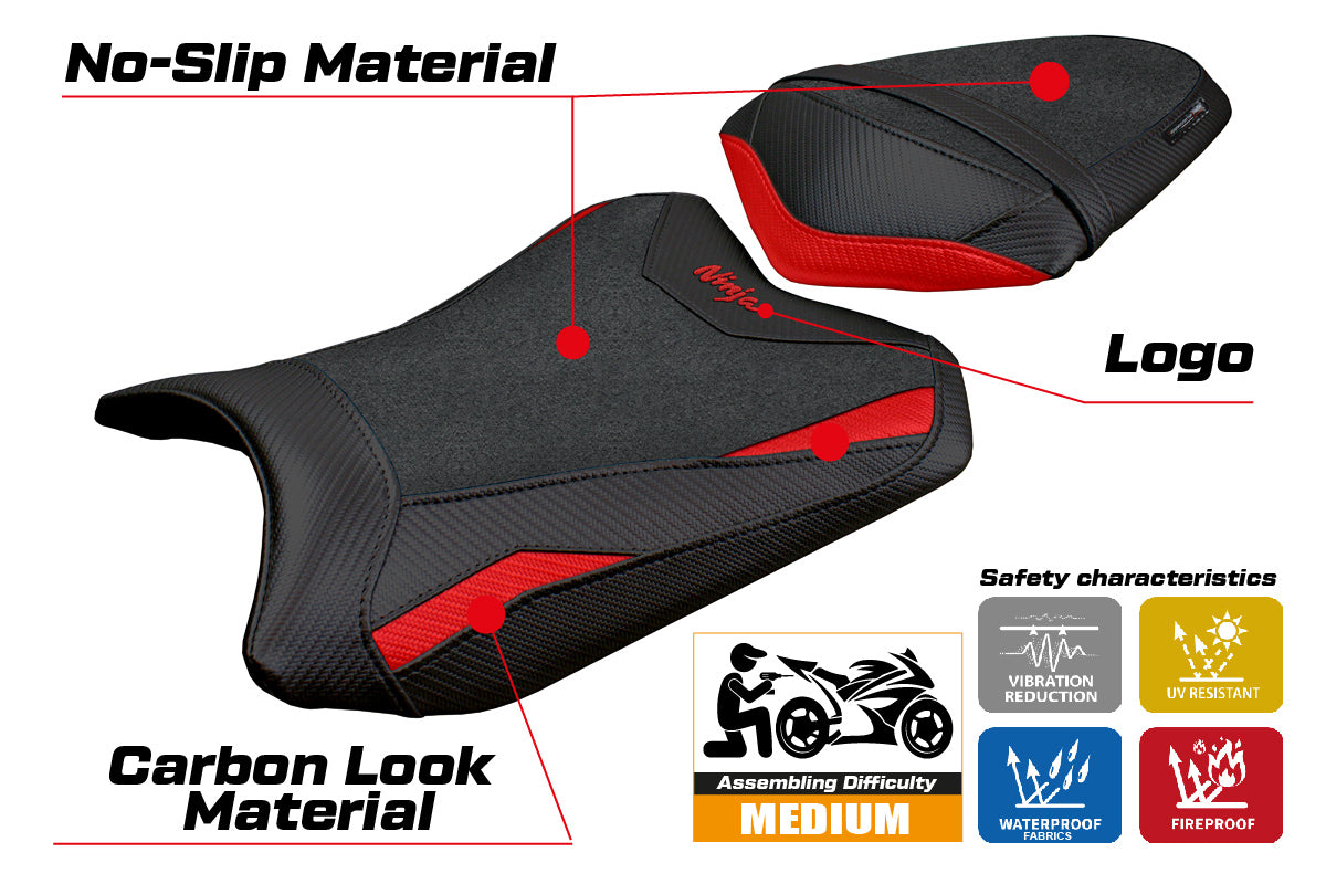Kawasaki Ninja 300 2013-2015 2016 2017 Seat Cover Tappezzeria Ultragrip Red