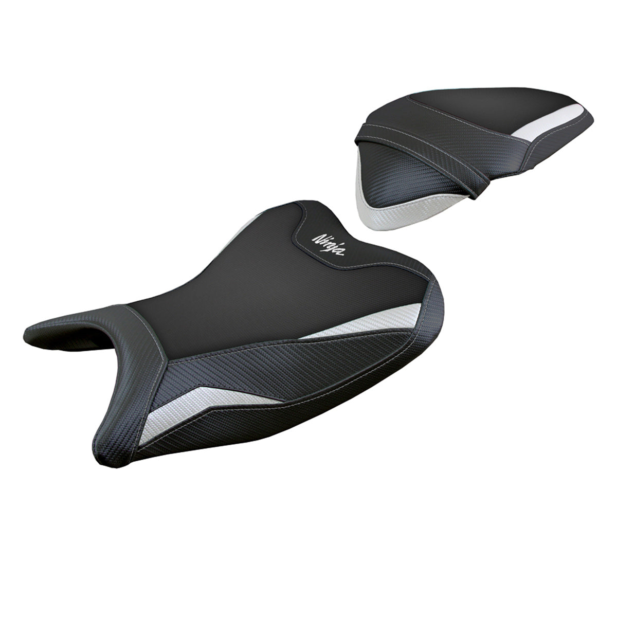 Kawasaki Ninja 400 2018-2023 Seat Cover Tappezzeria Italia in White and Black