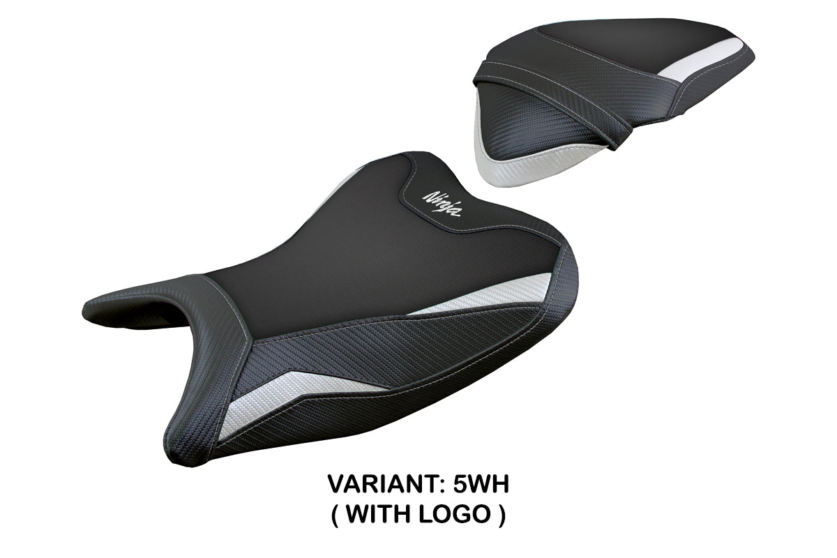 Kawasaki Ninja 400 2018-2023 Seat Cover Tappezzeria Italia in White and Black