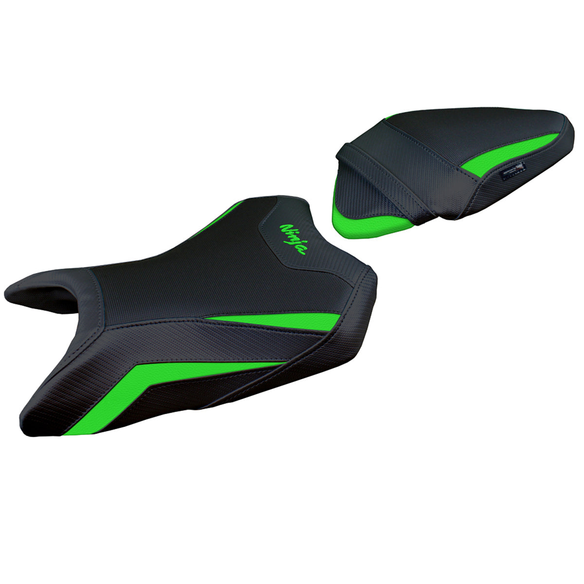 Kawasaki Ninja 500 2024-2025 Seat Cover Tappezzeria Italia in Green and Black