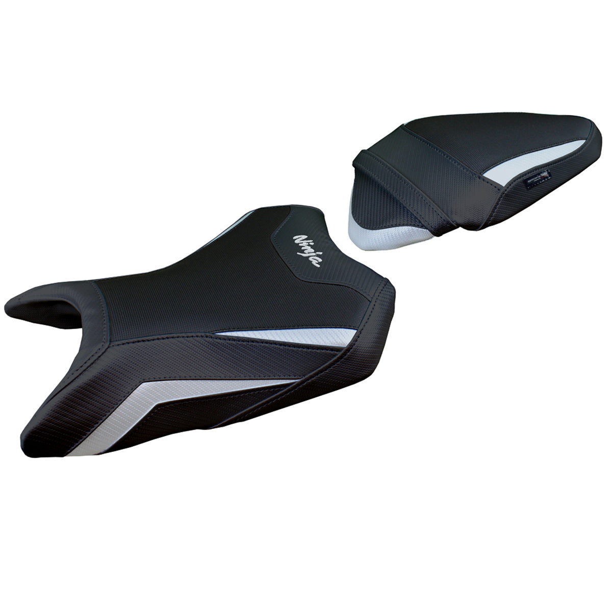Kawasaki Ninja 500 2024-2025 Seat Cover Tappezzeria Italia in Silver and Black