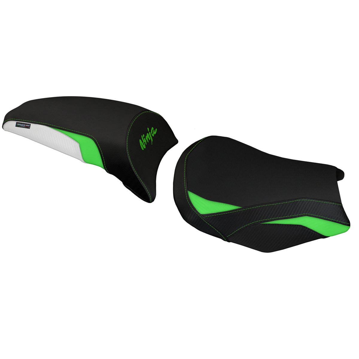 Kawasaki Ninja 650 Z650 2017-2025 Seat Cover Tappezzeria Italia in Green, White and Black