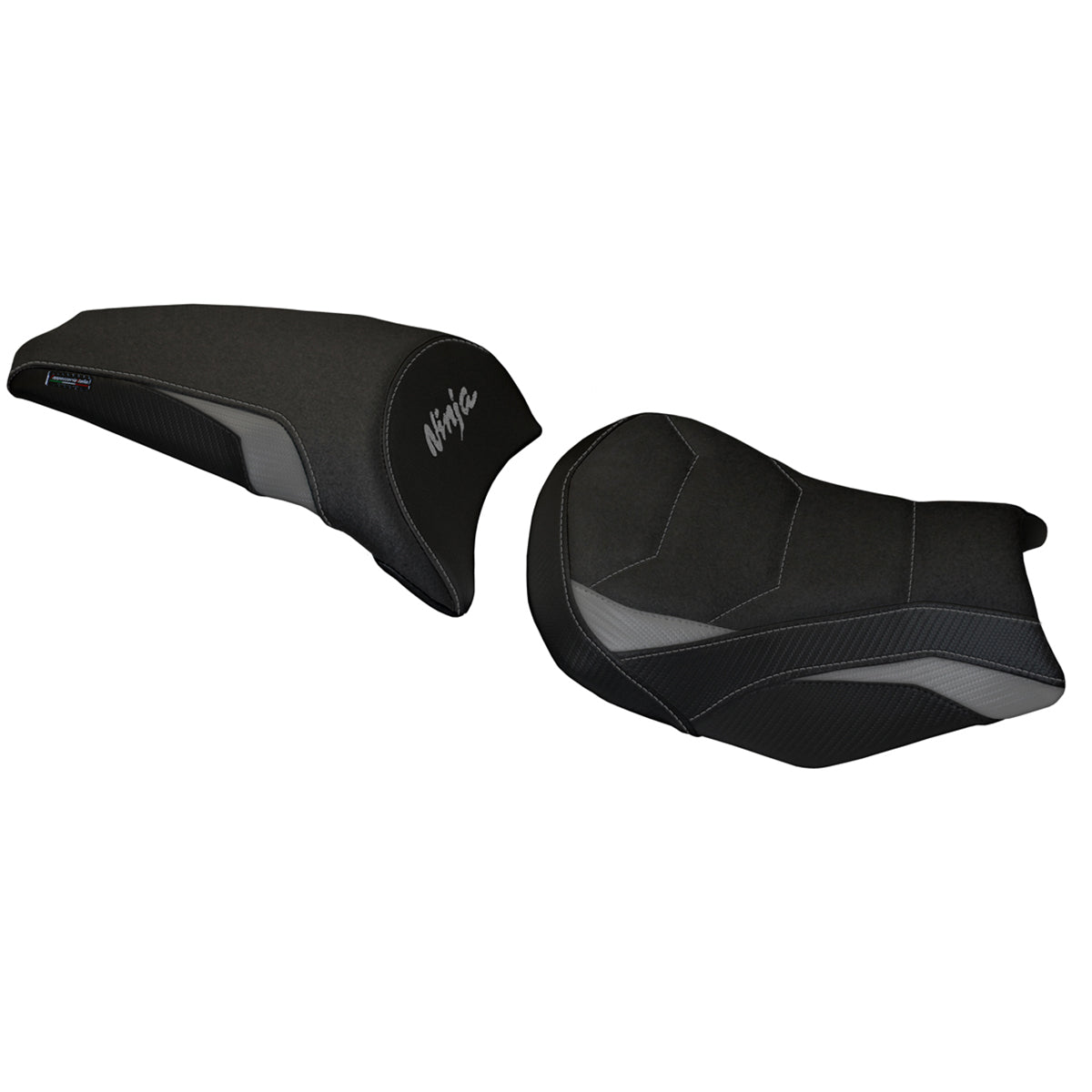 Kawasaki Ninja 650 Z650 2017-2025 Seat Cover Tappezzeria Italia Ultragrip in Grey and Black
