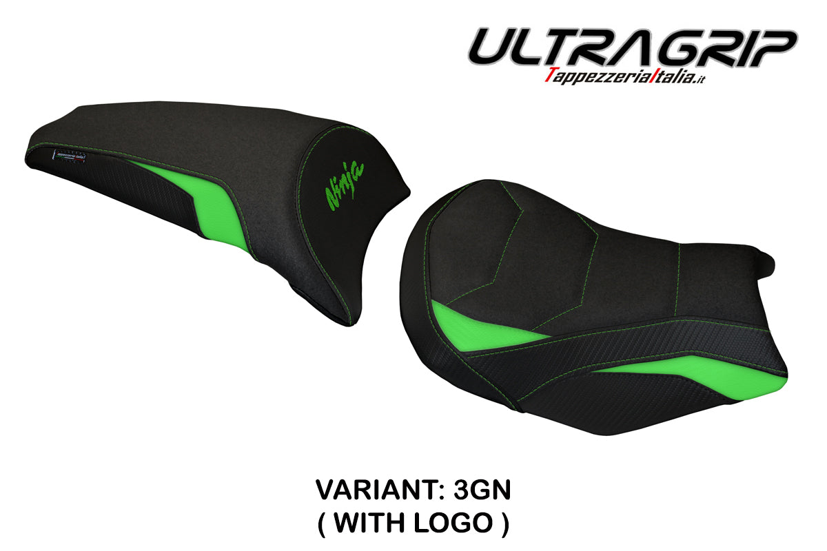 Kawasaki Ninja 650 Z650 2017-2025 Seat Cover Tappezzeria Italia Ultragrip in Green