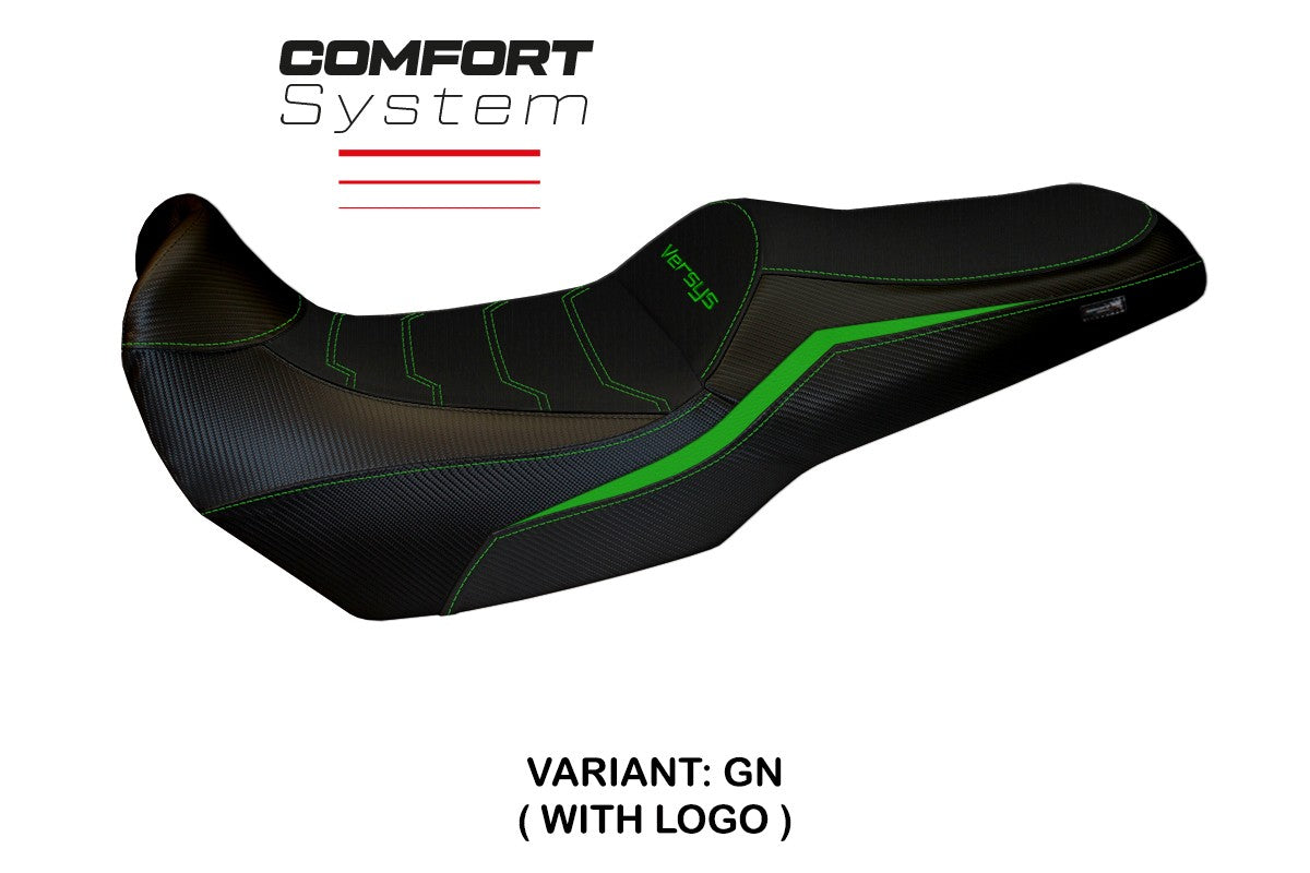 Kawasaki Versys 1100 2025 Seat Cover Tappezzeria Comfort Green Black