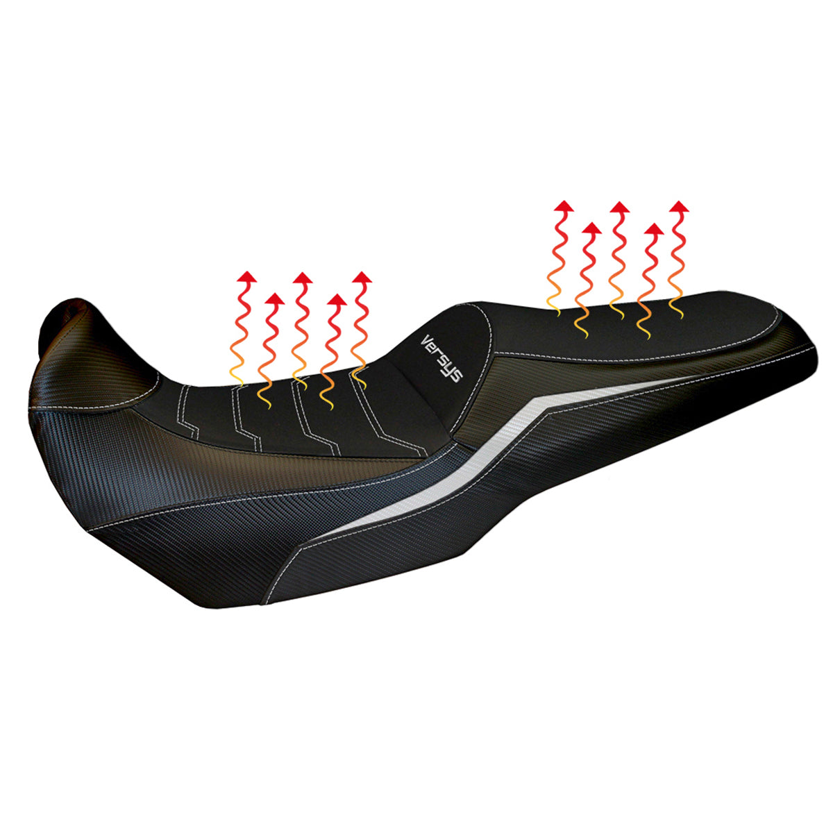 Kawasaki Versys 1000 2019-2024 Seat Cover Tappezzeria Italia Comfort Heated in White