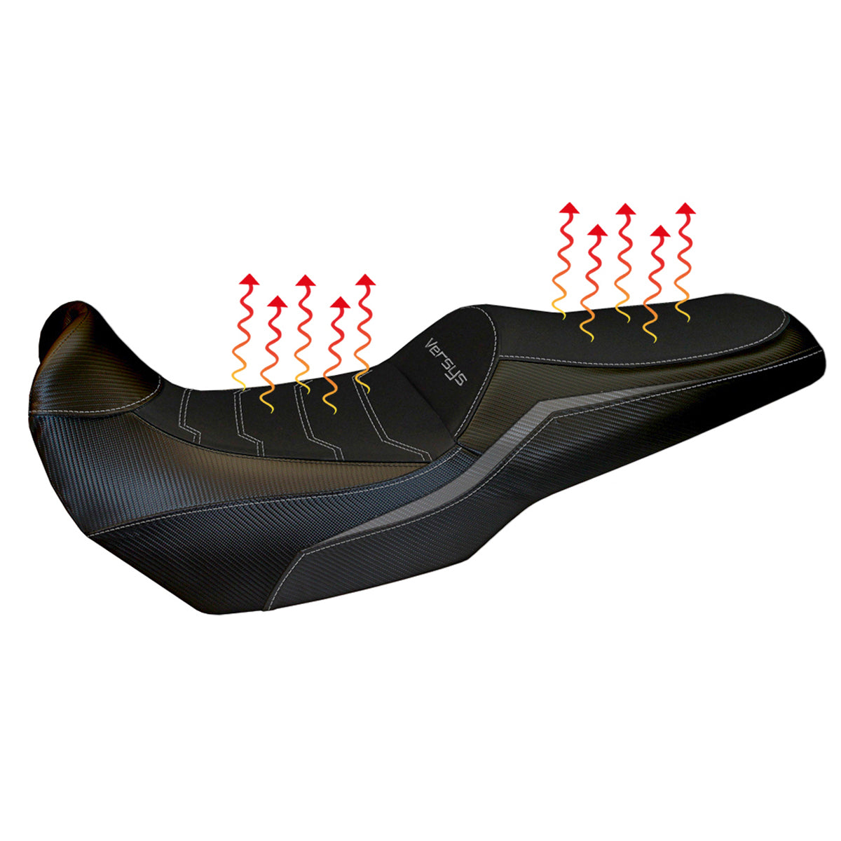 Kawasaki Versys 1000 2019-2024 Seat Cover Tappezzeria Italia Comfort Heated in Grey