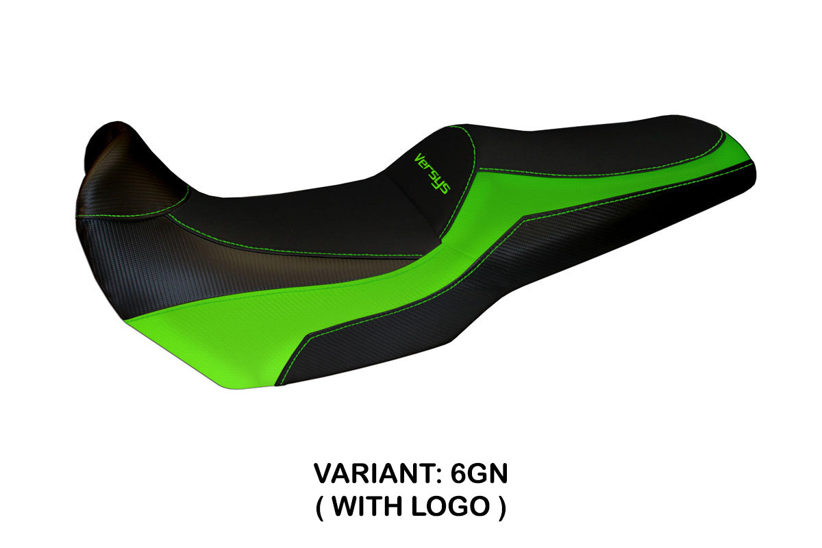 Kawasaki Versys 1000 2011-2018 Seat Cover Tappezzeria Italia in Green and Black