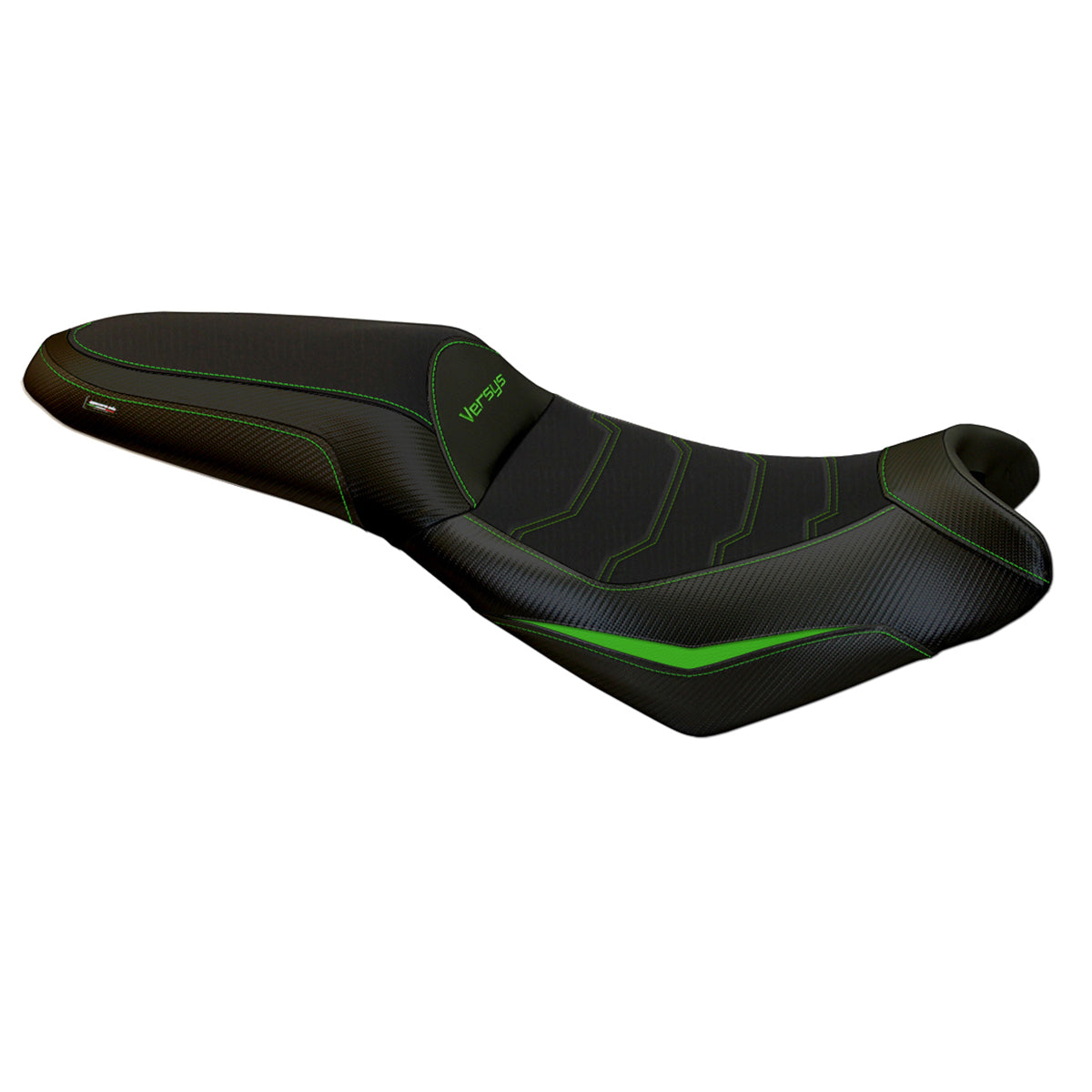 Kawasaki Versys 650 2007-2025 Seat Cover Tappezzeria Italia Comfort in Green and Black