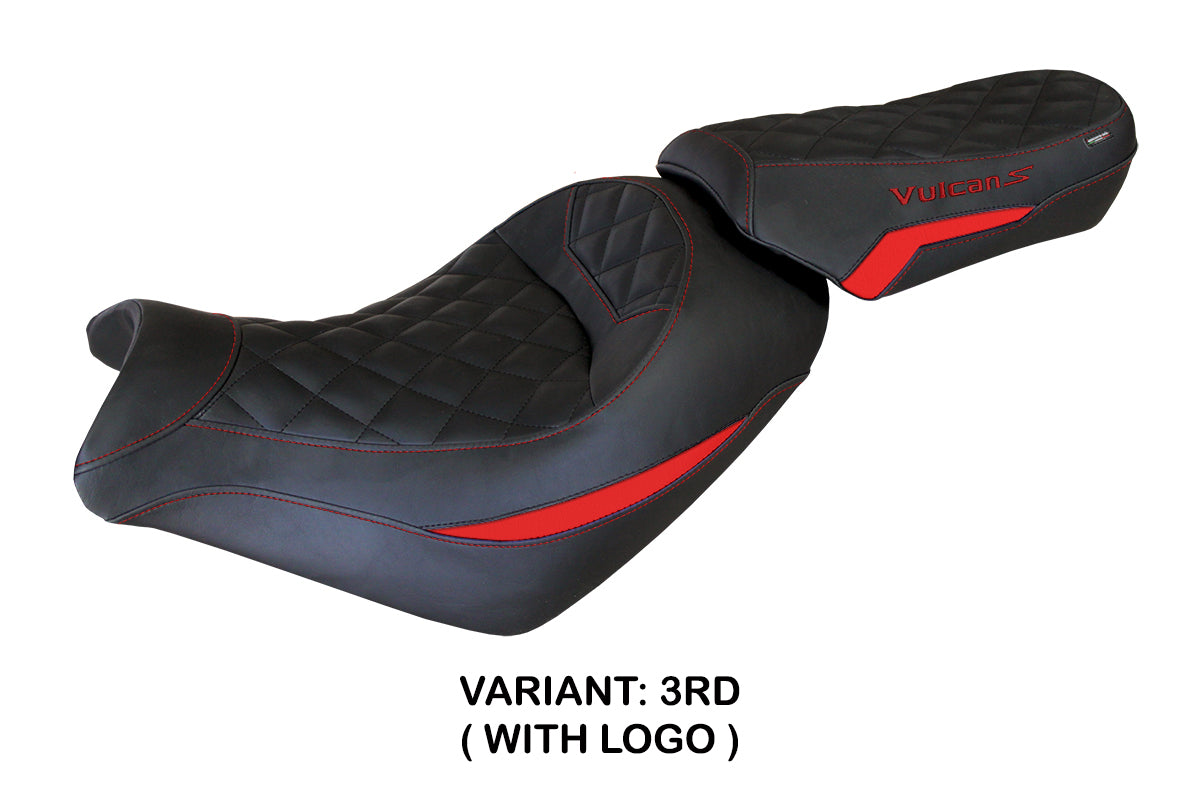 Kawasaki Vulcan 650 S 2014-2025 Seat Cover Tappezzeria Italia in Red and Black