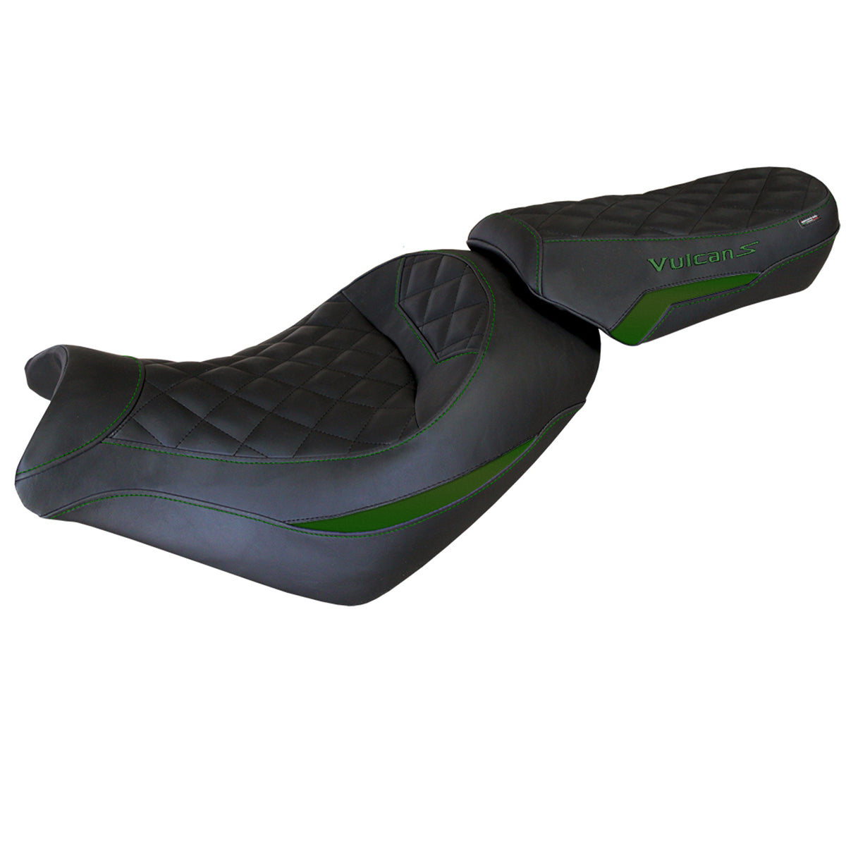 Kawasaki Vulcan 650 S 2014-2025 Seat Cover Tappezzeria Italia in Army Green and Black