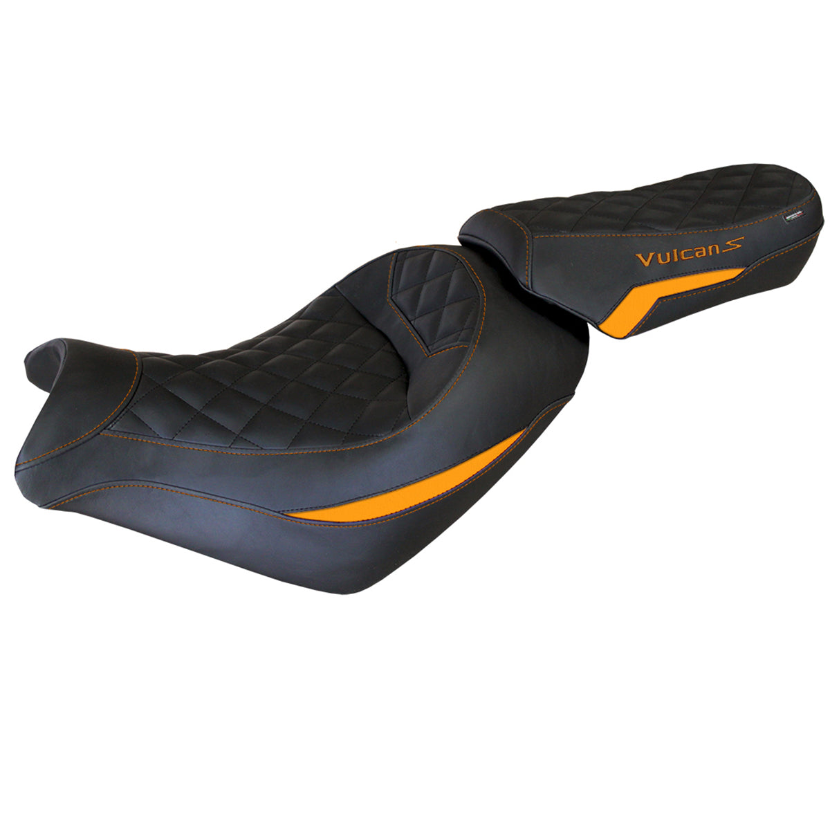 Kawasaki Vulcan 650 S 2014-2025 Seat Cover Tappezzeria Italia Comfort in Orange and Black