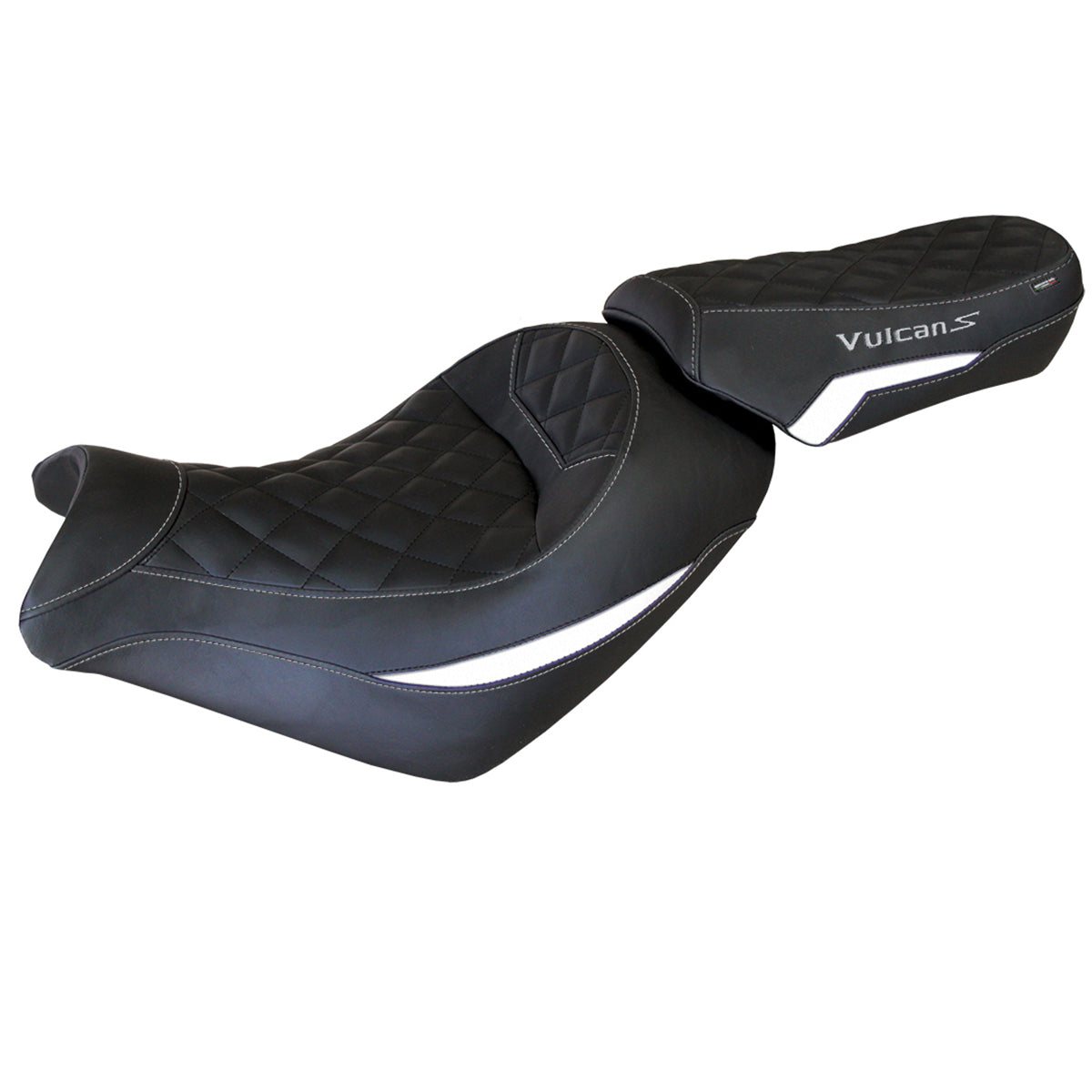 Kawasaki Vulcan 650 S 2014-2025 Seat Cover Tappezzeria Italia Comfort in White Black