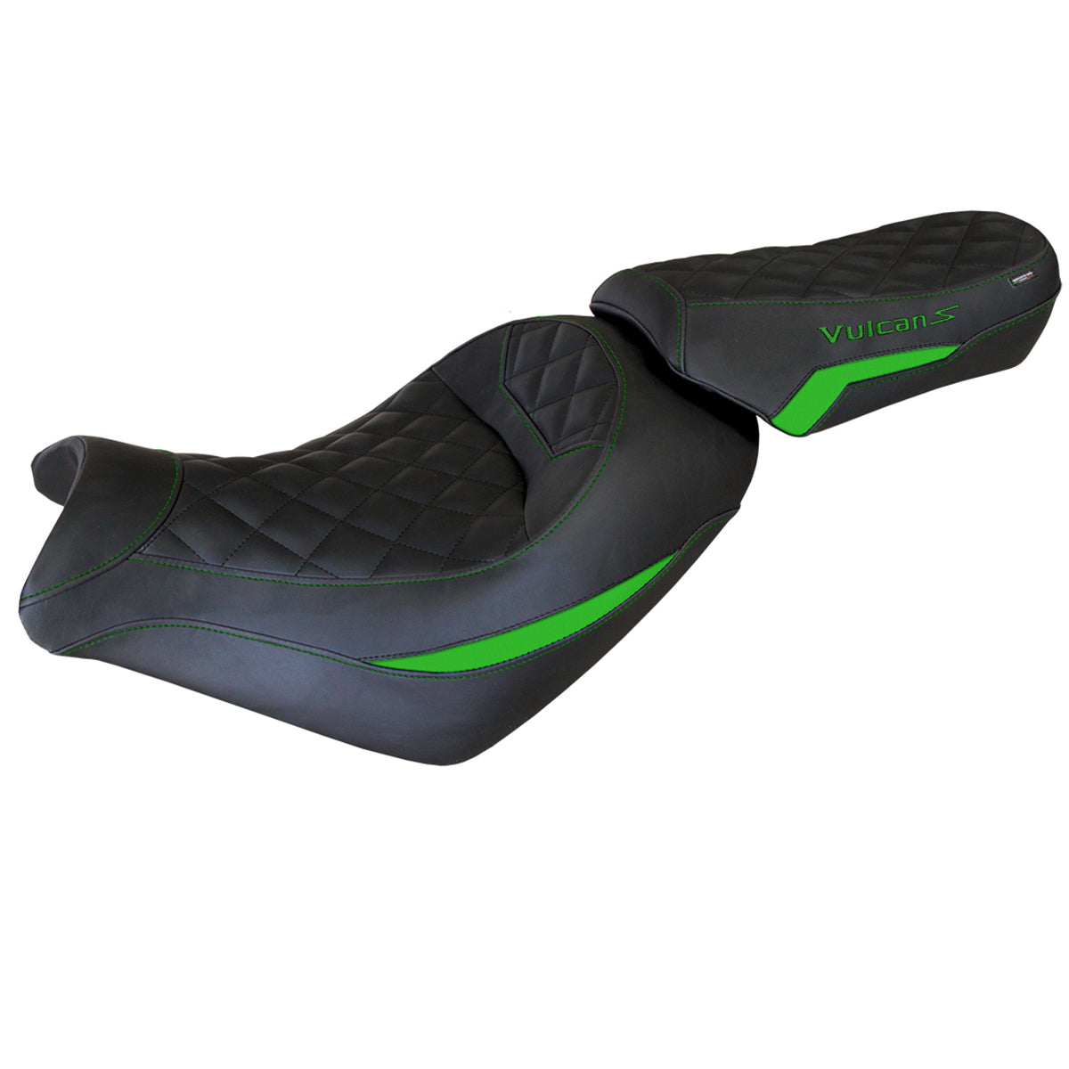 Kawasaki Vulcan 650 S 2014-2025 Seat Cover Tappezzeria Italia Comfort in Green and Black