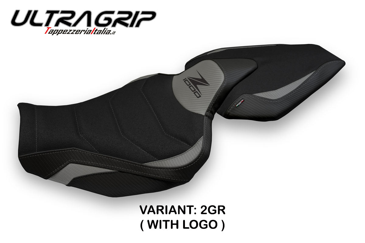 Kawasaki Z1000 2014-2021 Seat Cover Tappezzeria Italia Ultragrip in Grey and Black