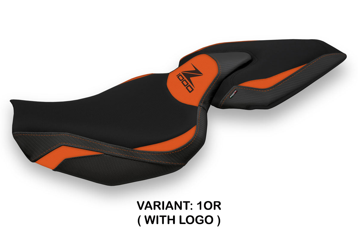Kawasaki Z1000 2014-2021 Seat Cover Tappezzeria Italia in Orange and Black