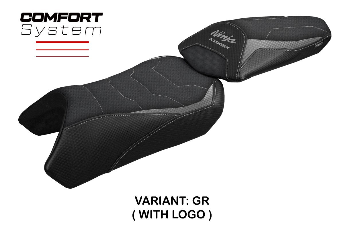 Kawasaki Ninja 1100 SX 2025 Seat Cover Tappezzeria Comfort Grey Black
