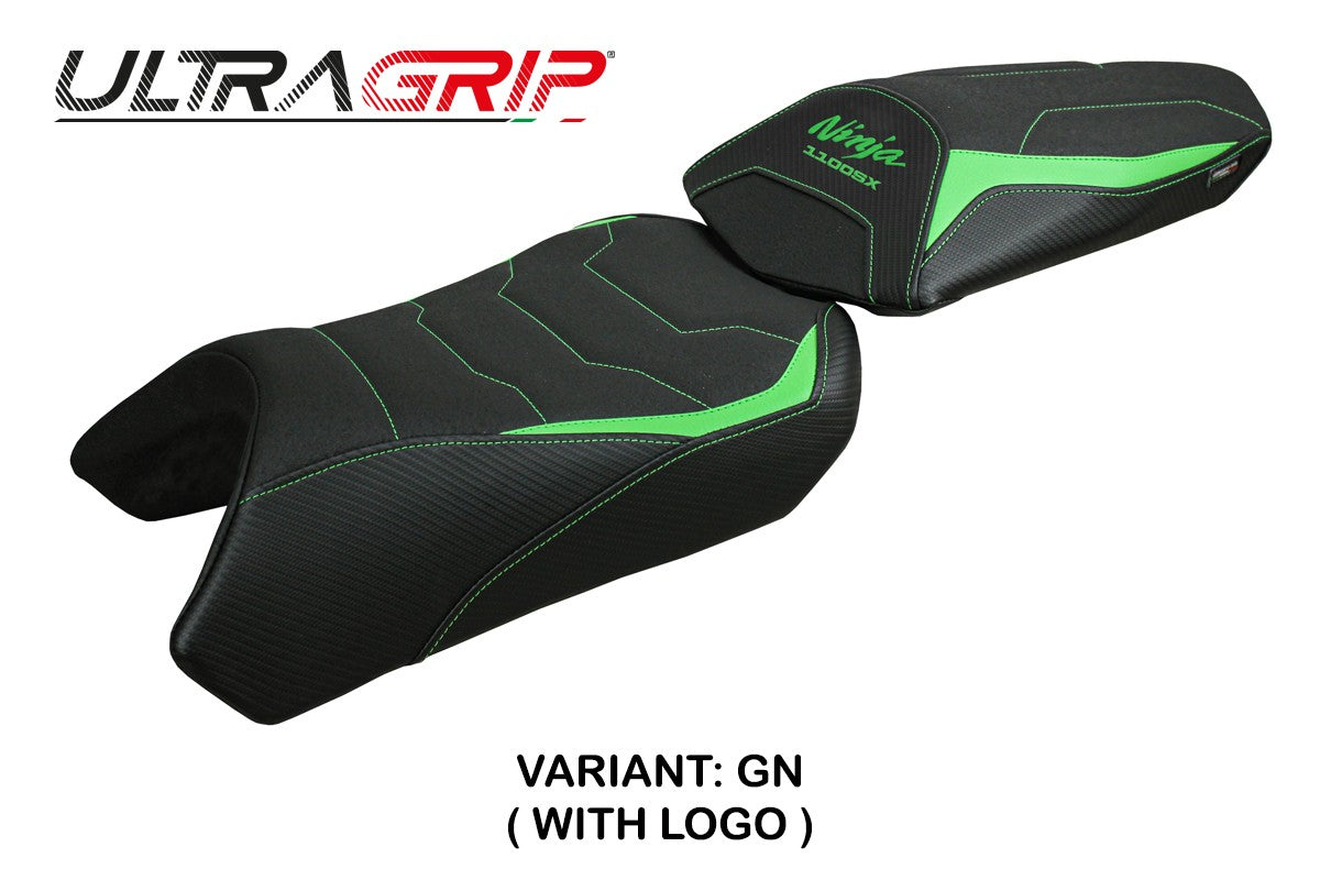 Kawasaki Ninja 1100 SX 2025 Seat Cover Tappezzeria Ultragrip Green Black