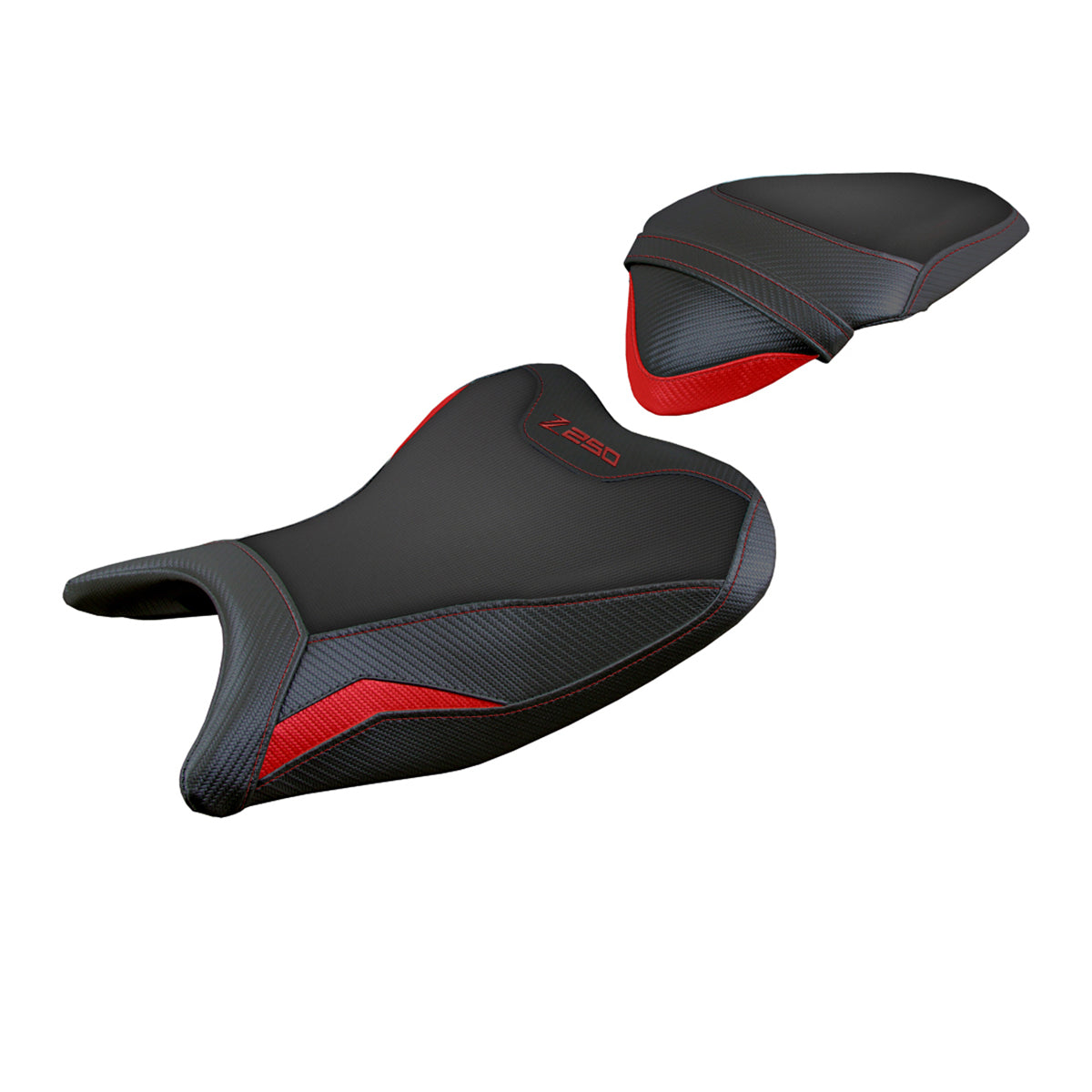 Kawasaki Z250 2019 2020 Seat Cover Tappezzeria Italia Comfort in Red and Black