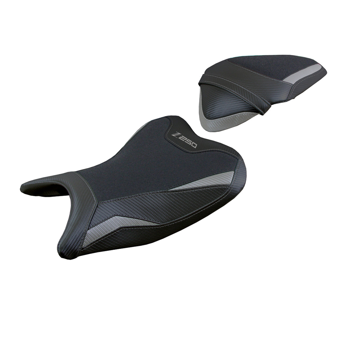 Kawasaki Z250 2019 2020 Seat Cover Tappezzeria Italia Ultragrip in Grey and Black