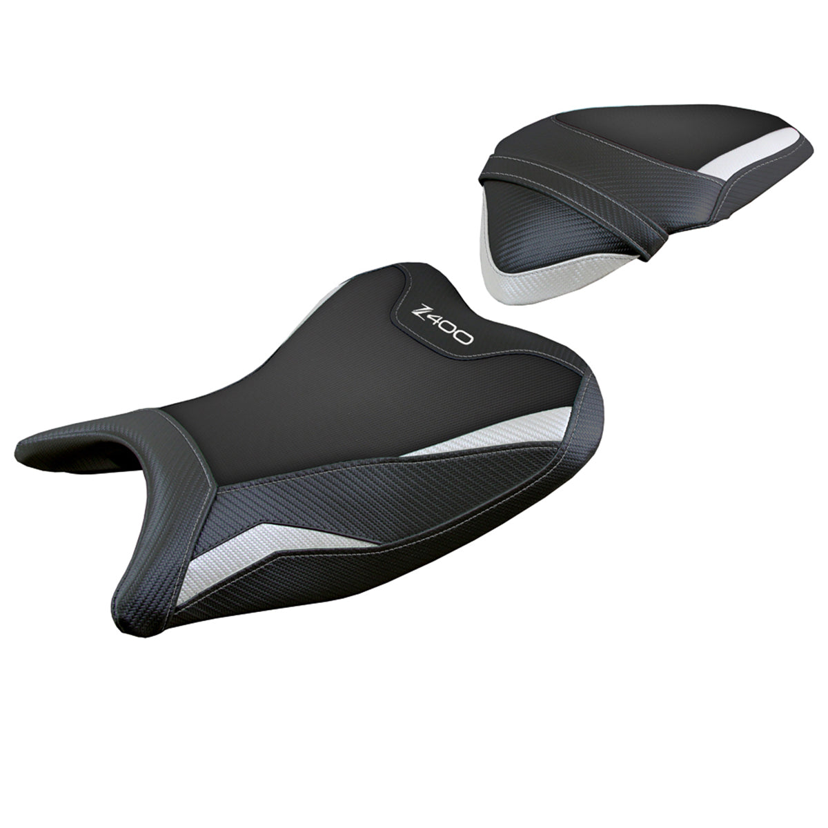 Kawasaki Z400 2018-2023 Seat Cover Tappezzeria Italia White Black