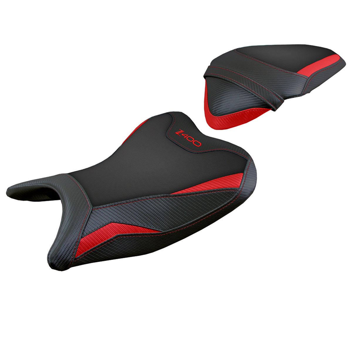 Kawasaki Z400 2018-2023 Seat Cover Tappezzeria Italia Comfort Red Black