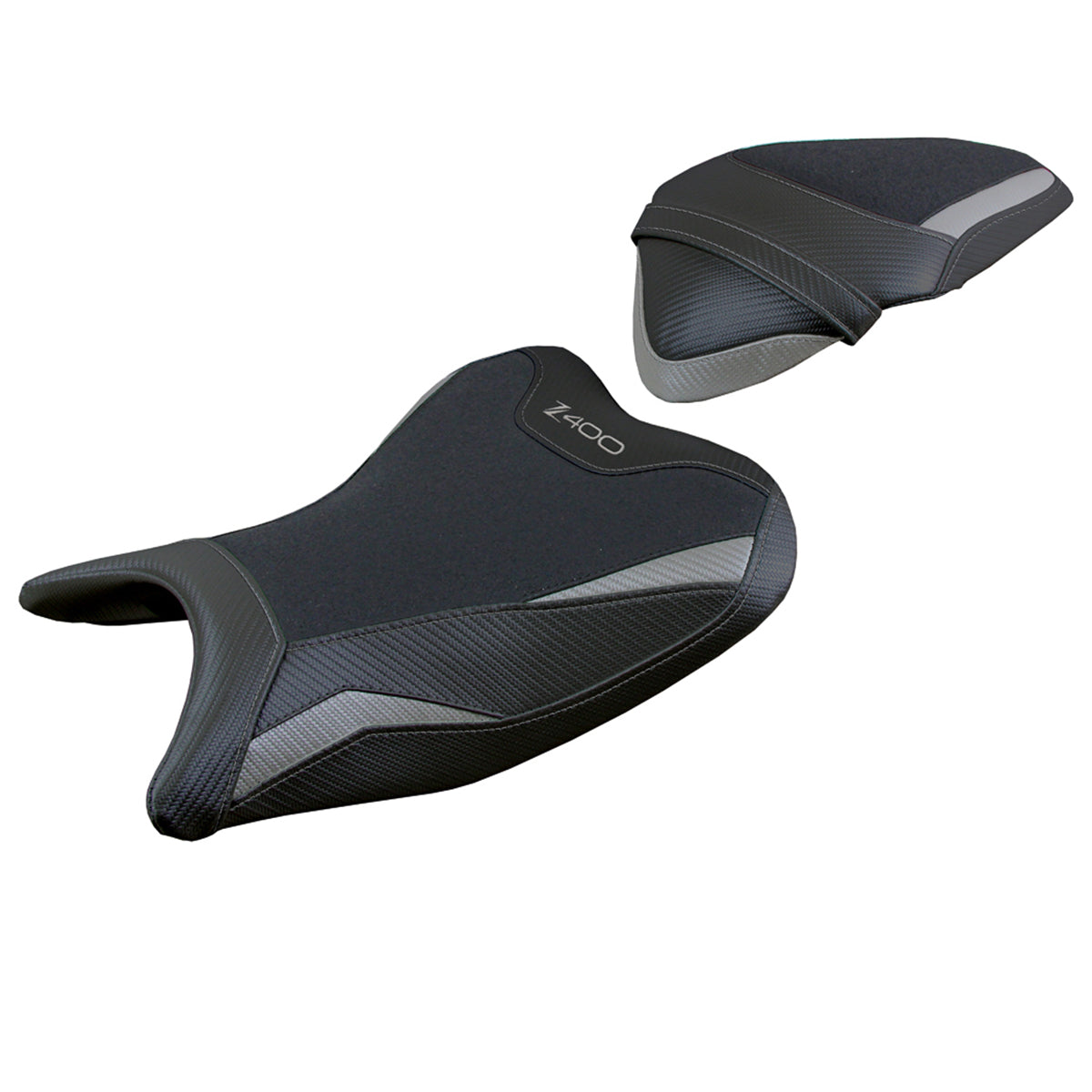 Kawasaki Z400 2018-2023 Seat Cover Tappezzeria Italia Ultragrip Grey Black
